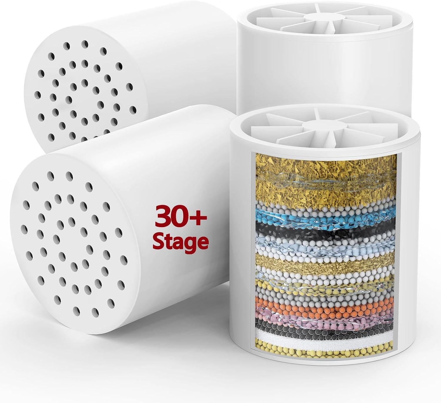 Longriver 4 Pack 33 Stage Universal Shower Filter Replacement Cartridge
