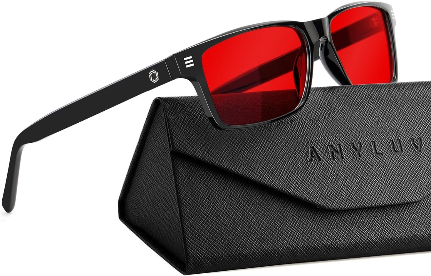 ANYLUV Blue Light Glasses for Sleep, 99.9% Blue Green Light Blocking with Red Lens, Blue Light Glasses