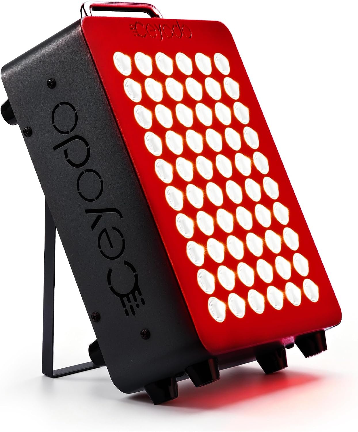 Red Light Therapy Panel for Body, 4 Chip Infrared Light Therapy with Near-Infrared Light 630nm 660nm 850nm 940nm, 138W High Power 60 LED Red Infrared Light Device, Includes Hanging Kit & Handle,Black