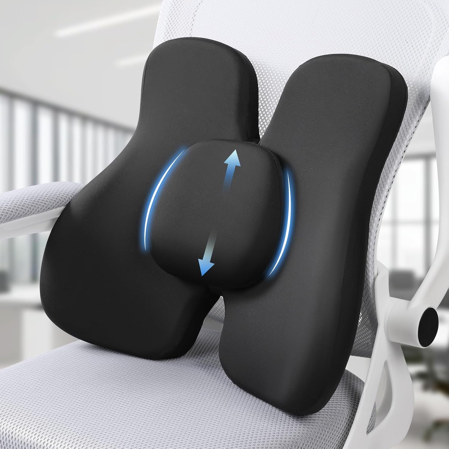 Lumbar Support Pillow, Memory Foam Back Support for Office Chair