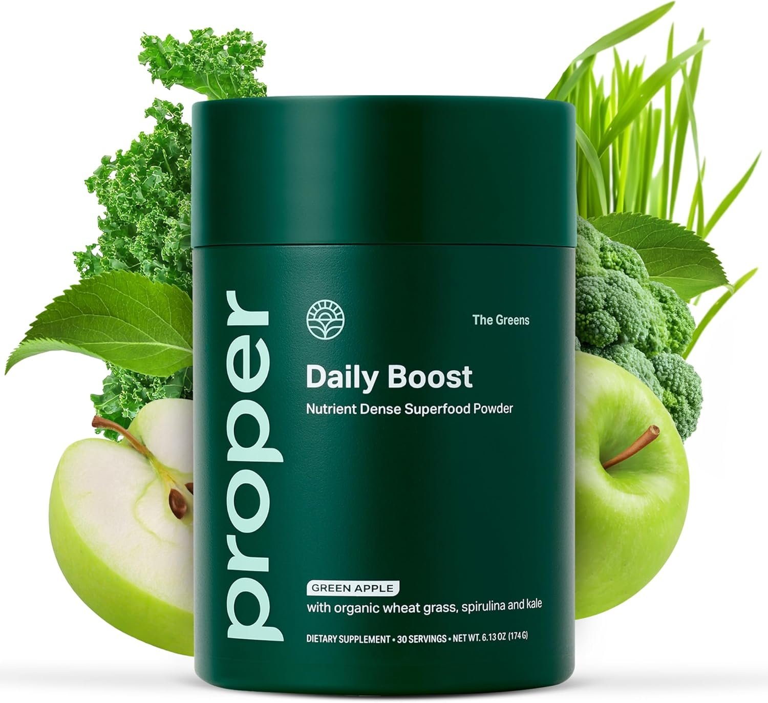 Proper The Greens Organic Powder, Superfood Blend with Wheatgrass Spirulina