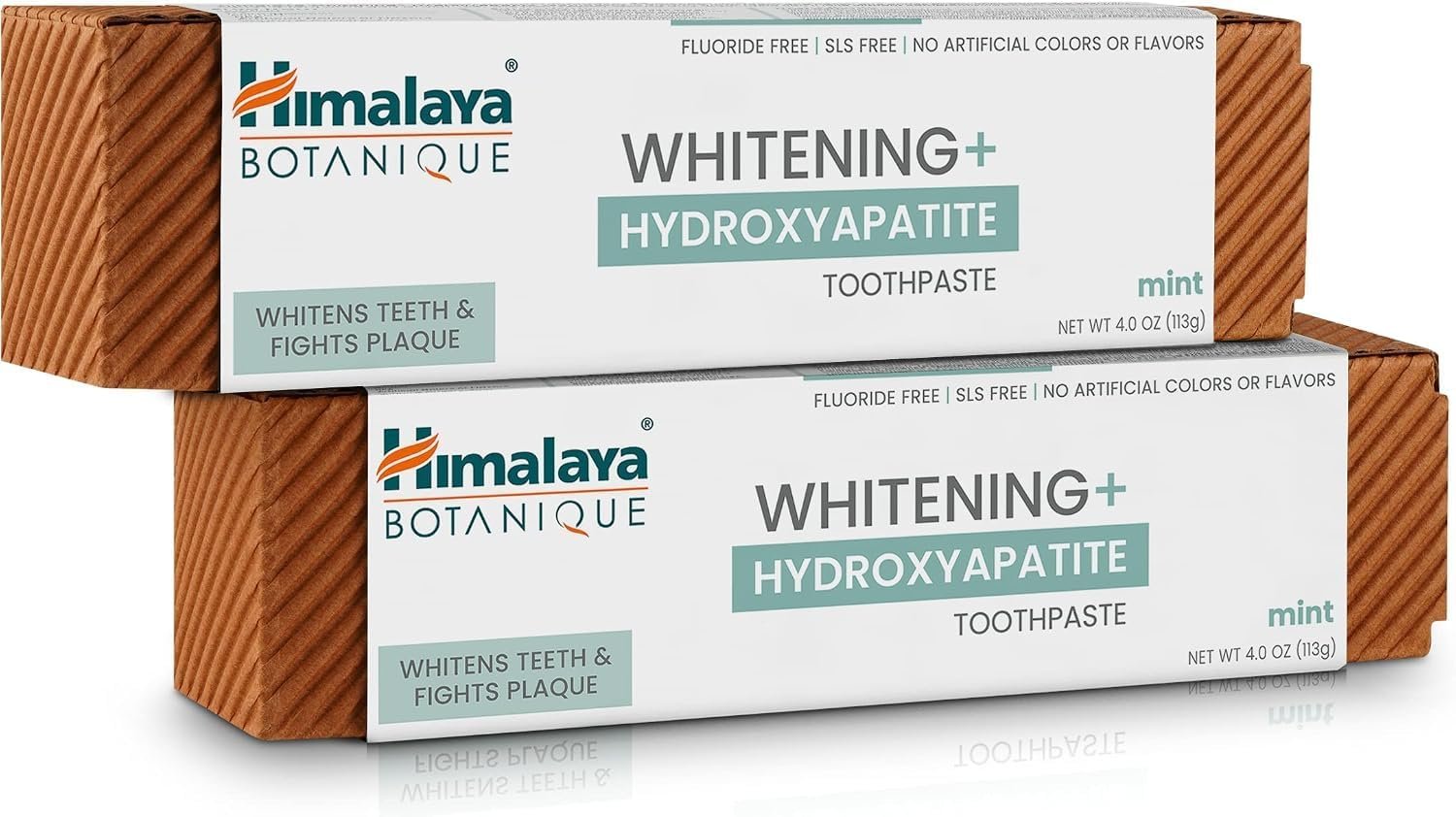 Himalaya Botanique Whitening Hydroxyapatite Toothpaste, Mint, 4 oz, 2 Pack