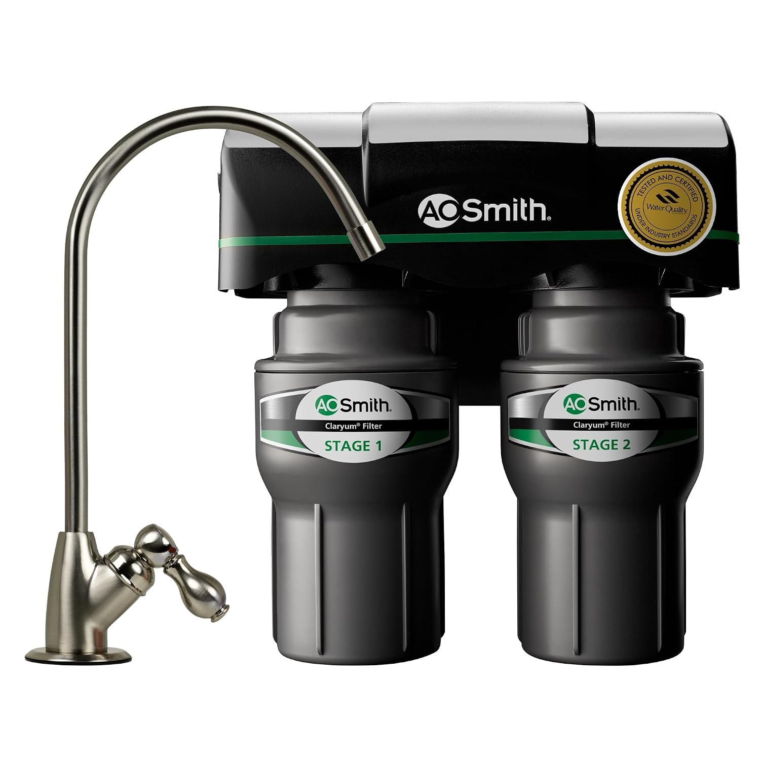 A. O. Smith Under Sink Water Filter System | 2-Stage Claryum | AO-US-200
