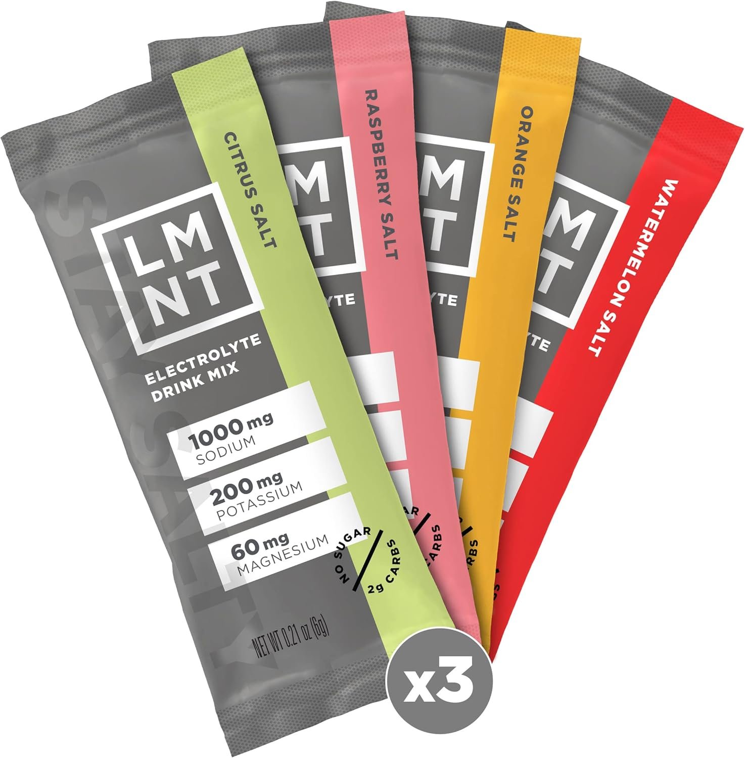 LMNT Zero Sugar Electrolytes – Variety Pack | Drink Mix | 12-Count