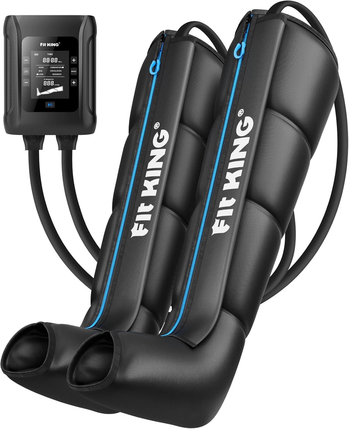 FIT KING Air Compression Leg Massager Recovery System Cordless L