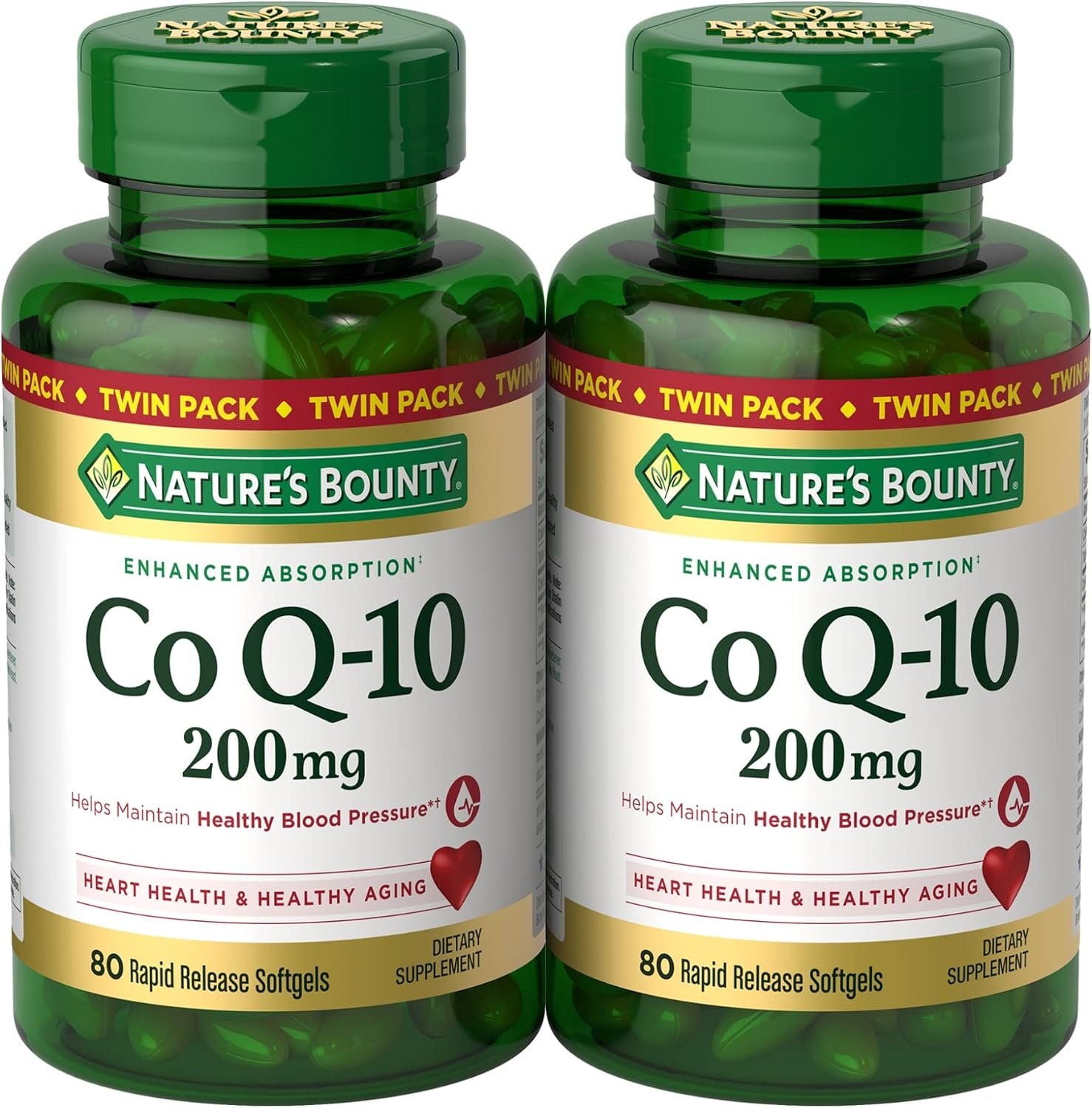Nature’s Bounty CoQ10 200mg Softgels, 160 Rapid Release Softgels