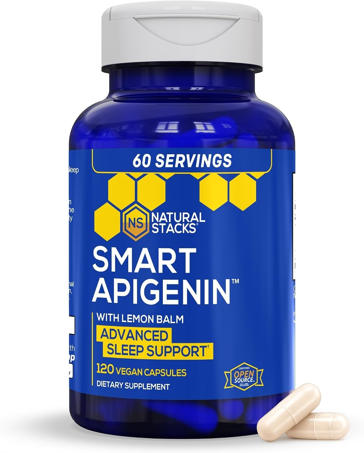 Smart Apigenin Sleep Supplement, Melatonin Free Sleep Support, 60 Servings
