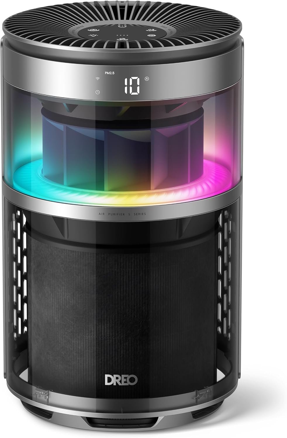 DREO Smart Air Purifier,Home Air Cleaner with Wi-Fi/Voice/Alexa, PM2.5 Quality Monitor,Auto/Turbo/Quiet Sleep Modes