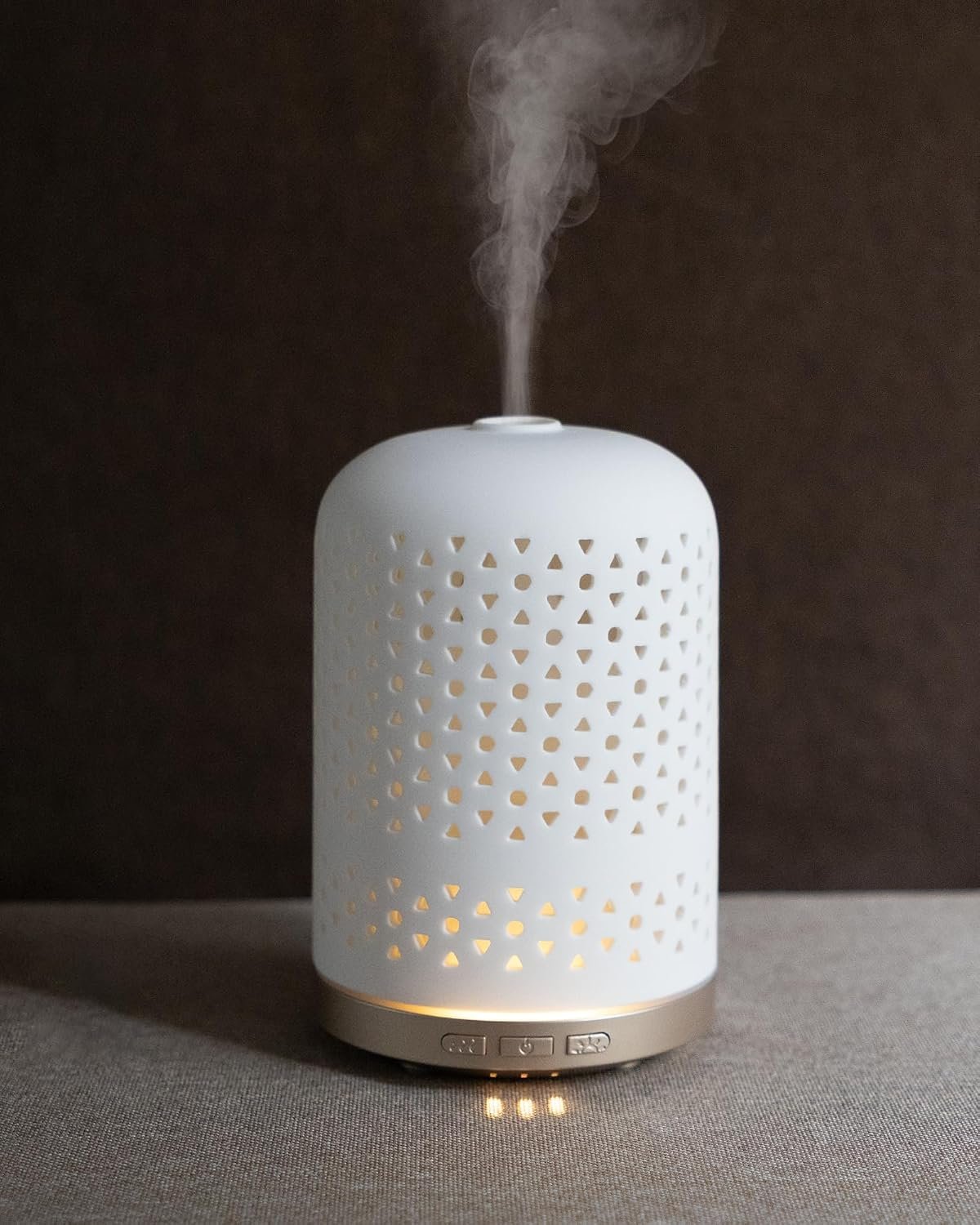 Onaboviva Essential Oil Diffuser, 2.4MHz Ultrasonic Cool Mist Aromatherapy Diffusers for Large Room, Ceramic Diffusers Decorative Aroma Diffuser, Quiet Air Diffusers for Home, Yoga, Spa, Room Decor