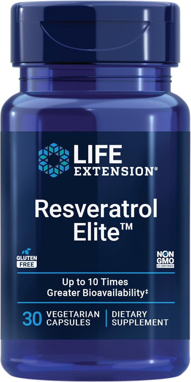 Life Extension Resveratrol Elite, Trans-Resveratrol, 30 Capsules