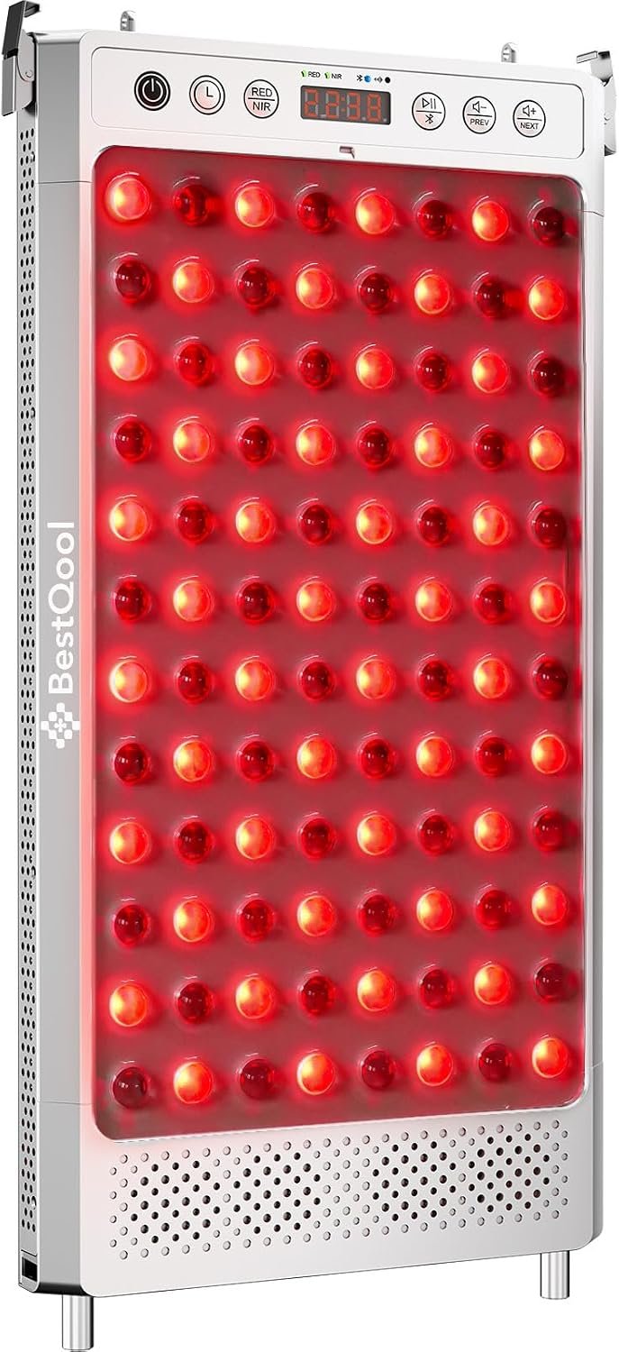 BestQool Red Light Therapy Panel for Body, Waterproof & Voice Control, 120W