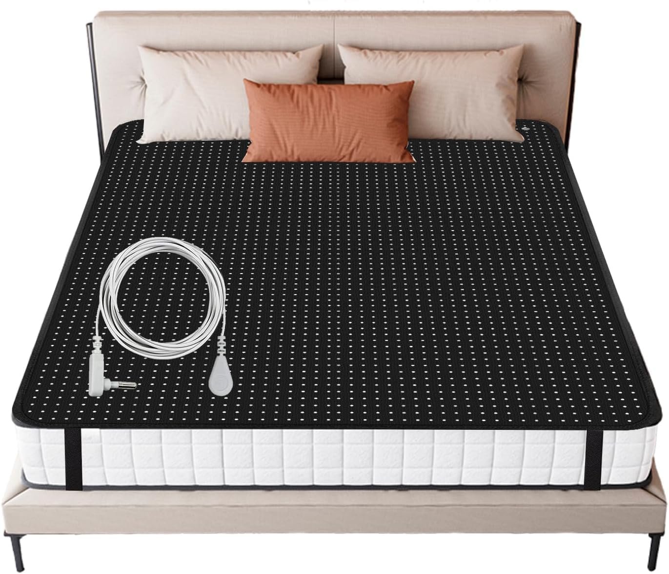 Grounding Mat for Bed,Grounding Bed Mat with Grounding Cord, Earth Pad Grounding Mat, Grounding Pad for Improving Sleep