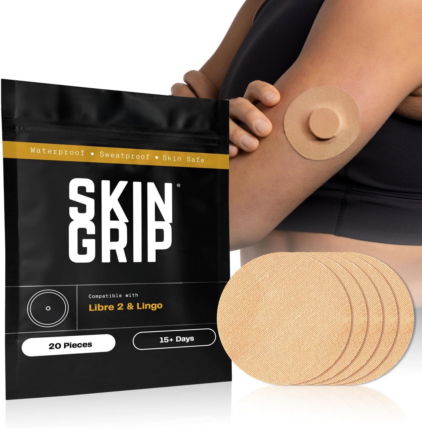 Skin Grip Freestyle Libre 2, 3 & Lingo CGM Covers – 20 Pack