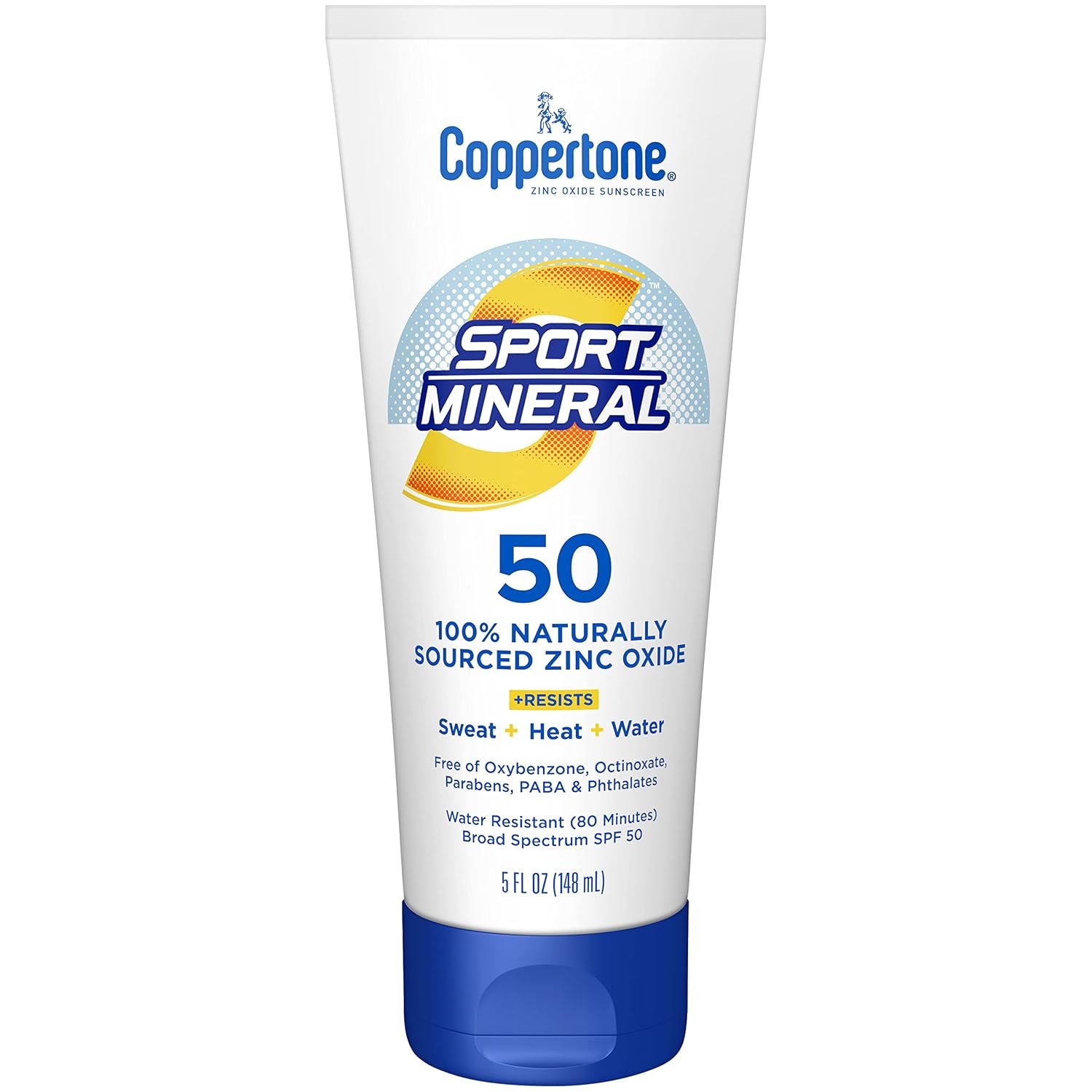 Coppertone Sport Mineral Sunscreen Lotion SPF 50, 5 FL OZ
