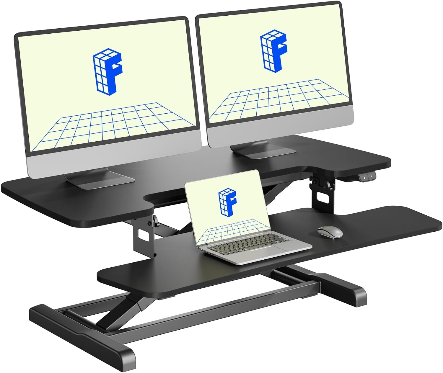 FLEXISPOT 36″ Electric Standing Desk Converter, Black