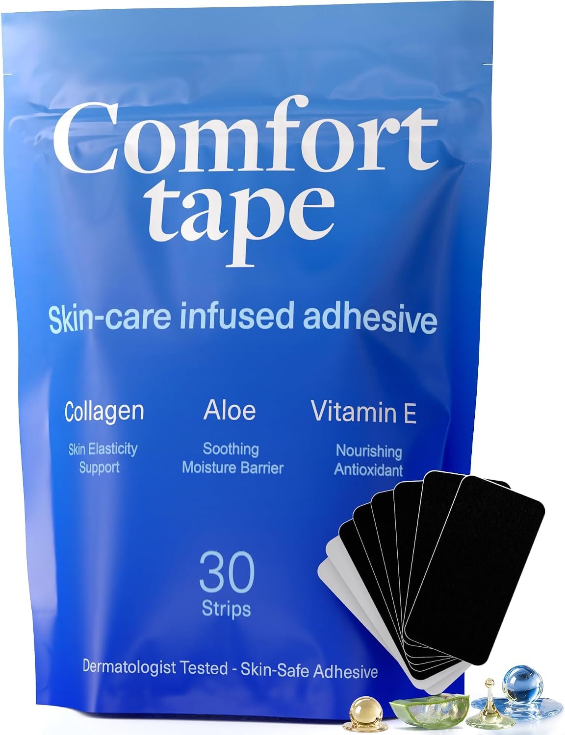 Comfort Tape Skincare-Infused Strips with Collagen, Aloe & Vitamin E