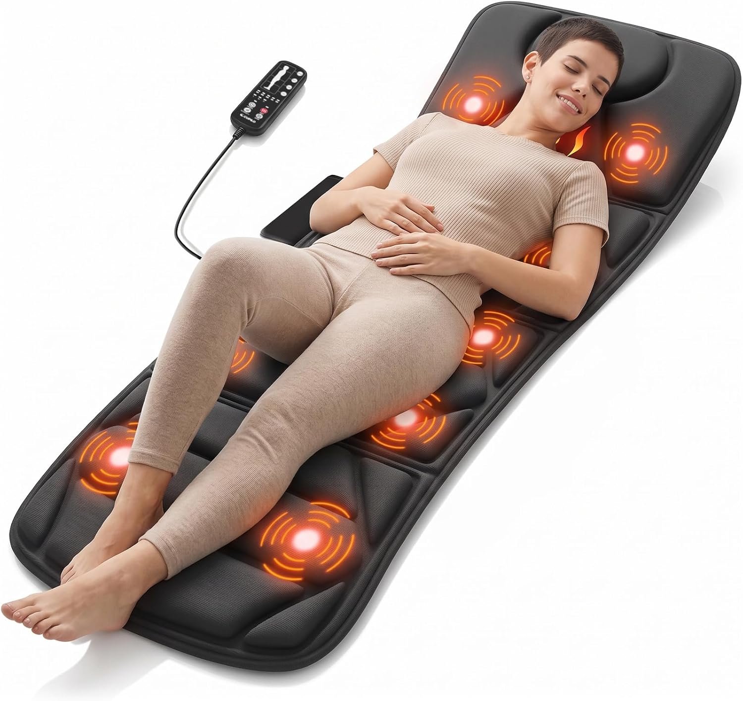 CuPiLo Full Body Massage Mat with Heat, 2026 Upgraded 66.5″ Massage Pad
