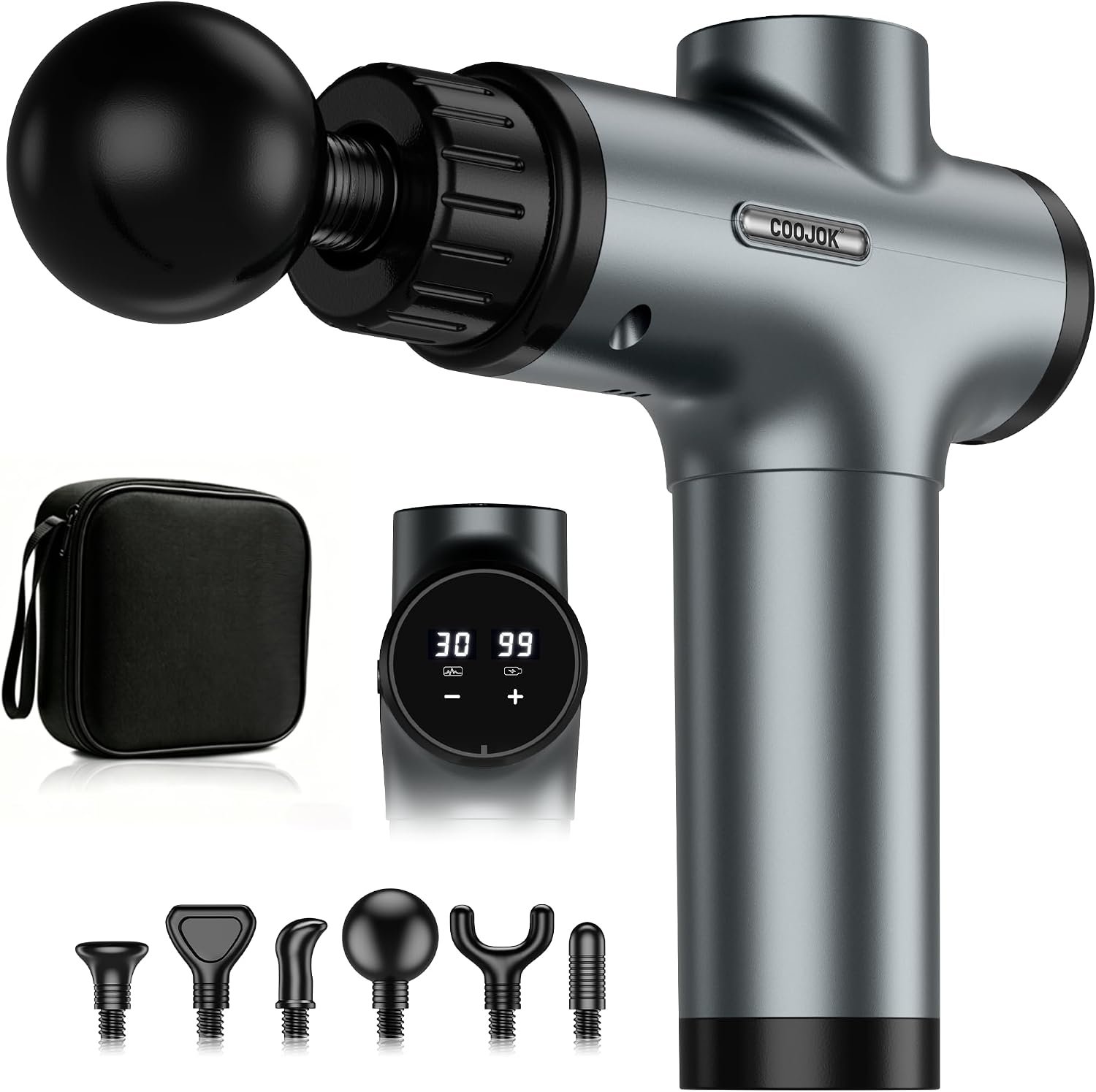 Massage Gun, Deep Tissue Percussion Massager 30 Speeds for Pain Relief