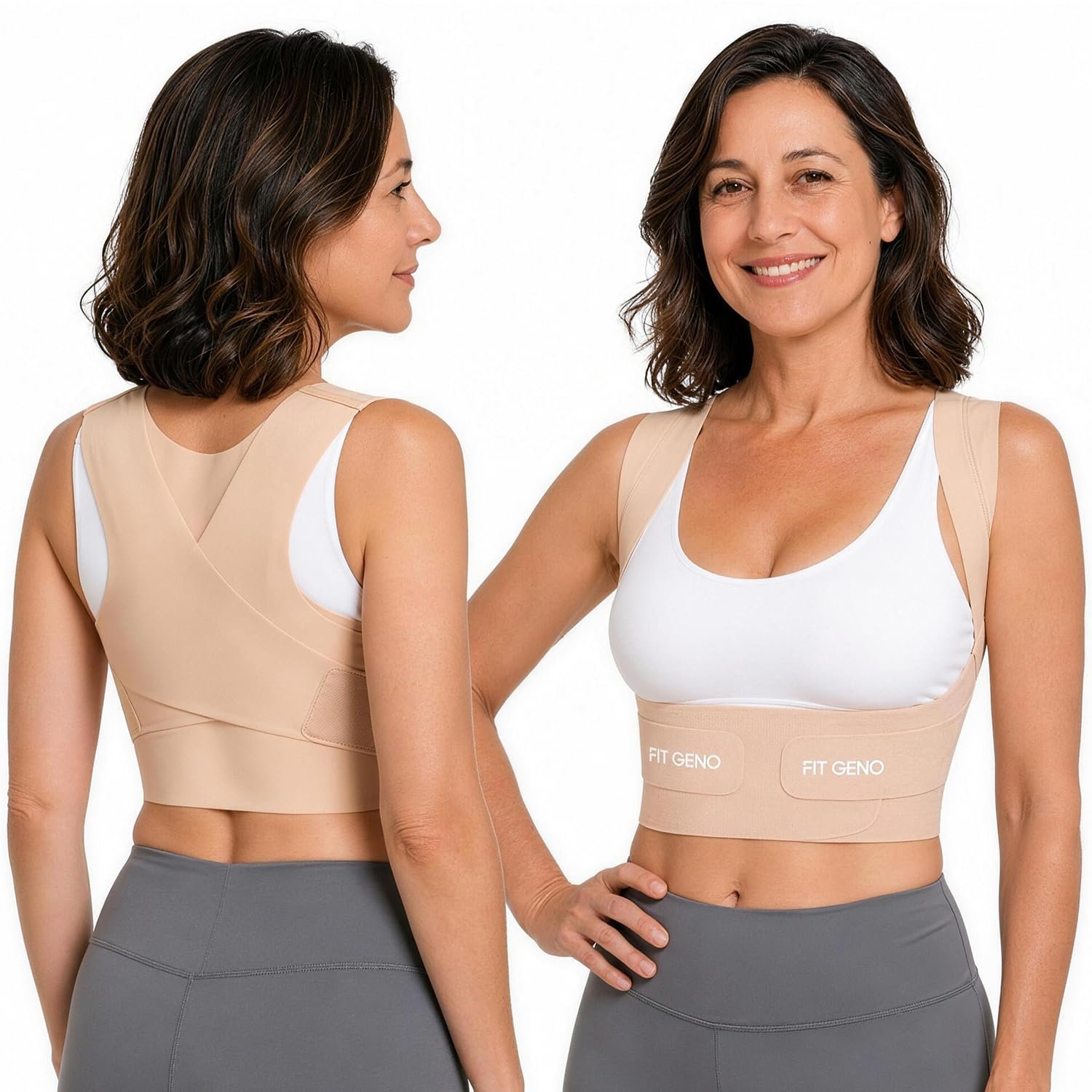 Fit Geno Invisilite Posture Corrector for Women Adjustable Upper Back Brace