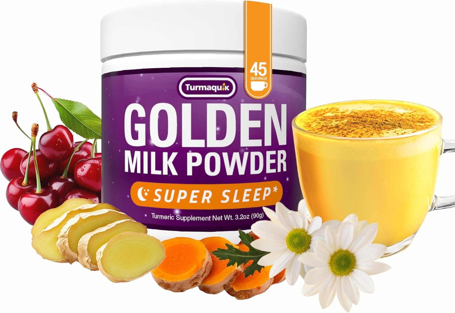 Turmaquik Organic Moon Milk Sleep Powder – Melatonin, Valerian, Herbs