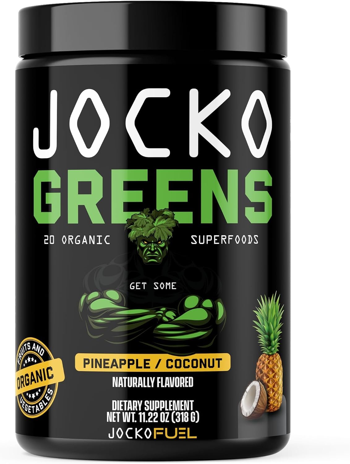 Jocko Fuel Daily Greens Superfood Powder, Pineapple Coconut | 30 Servings
