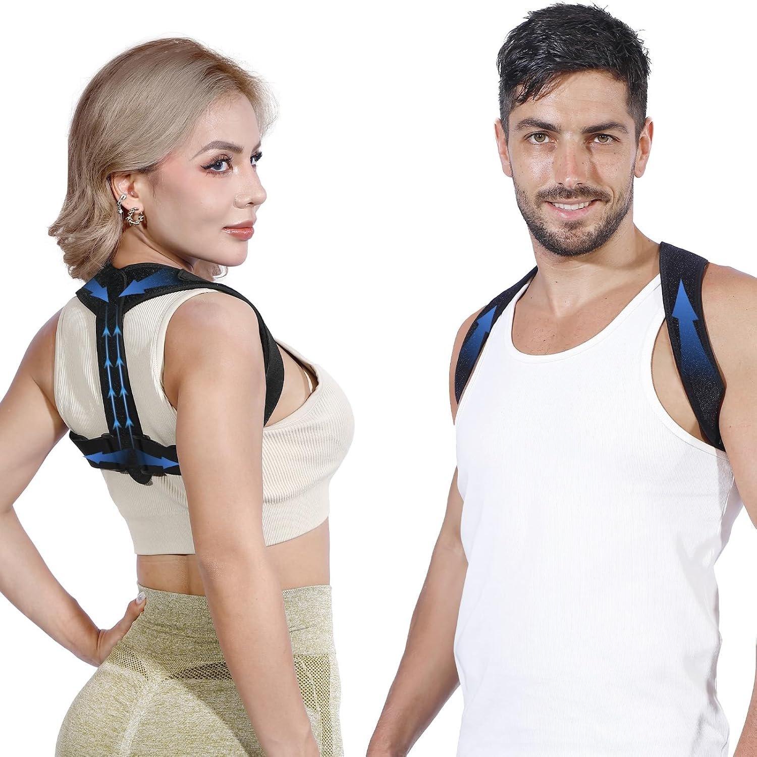 Posture Corrector for Women & Men, Adjustable Upper Back Brace Straightener