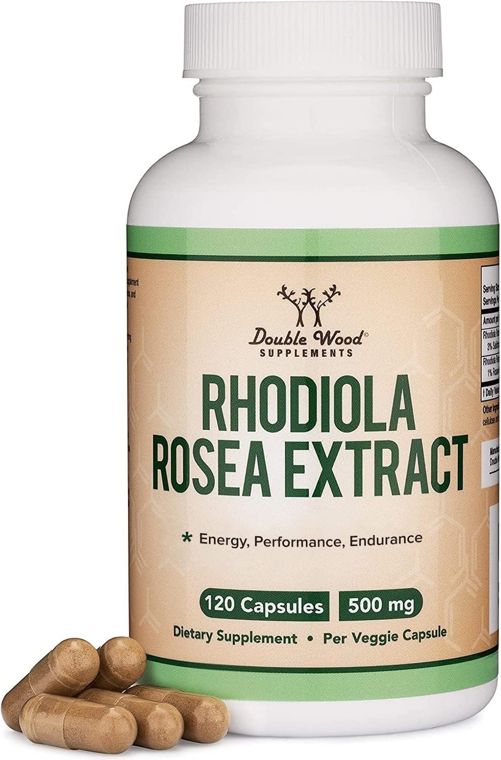 Rhodiola Rosea Root Extract, 500mg, Max Standardization of 3%, 120 Capsules