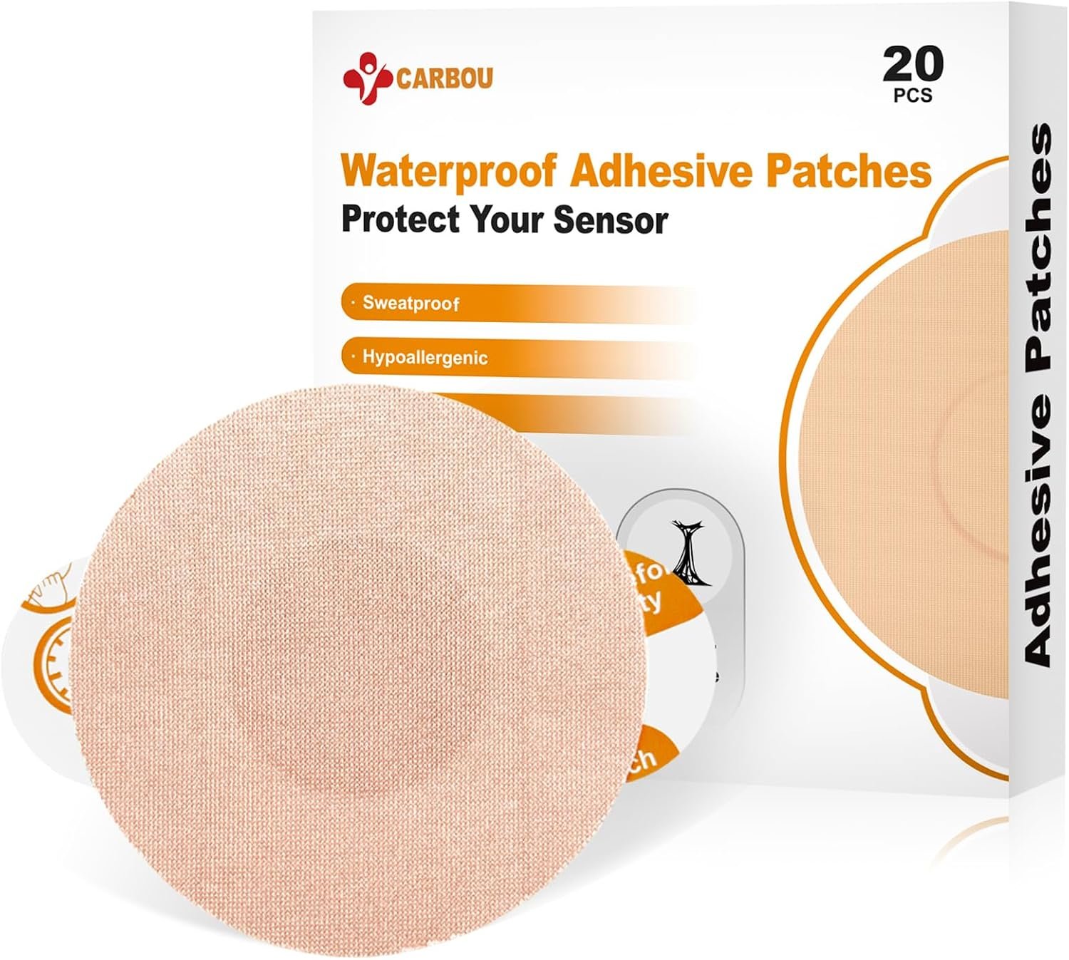 Carbou Libre 2/3/3 Plus Sensor Covers 20PCS Waterproof CGM Patches