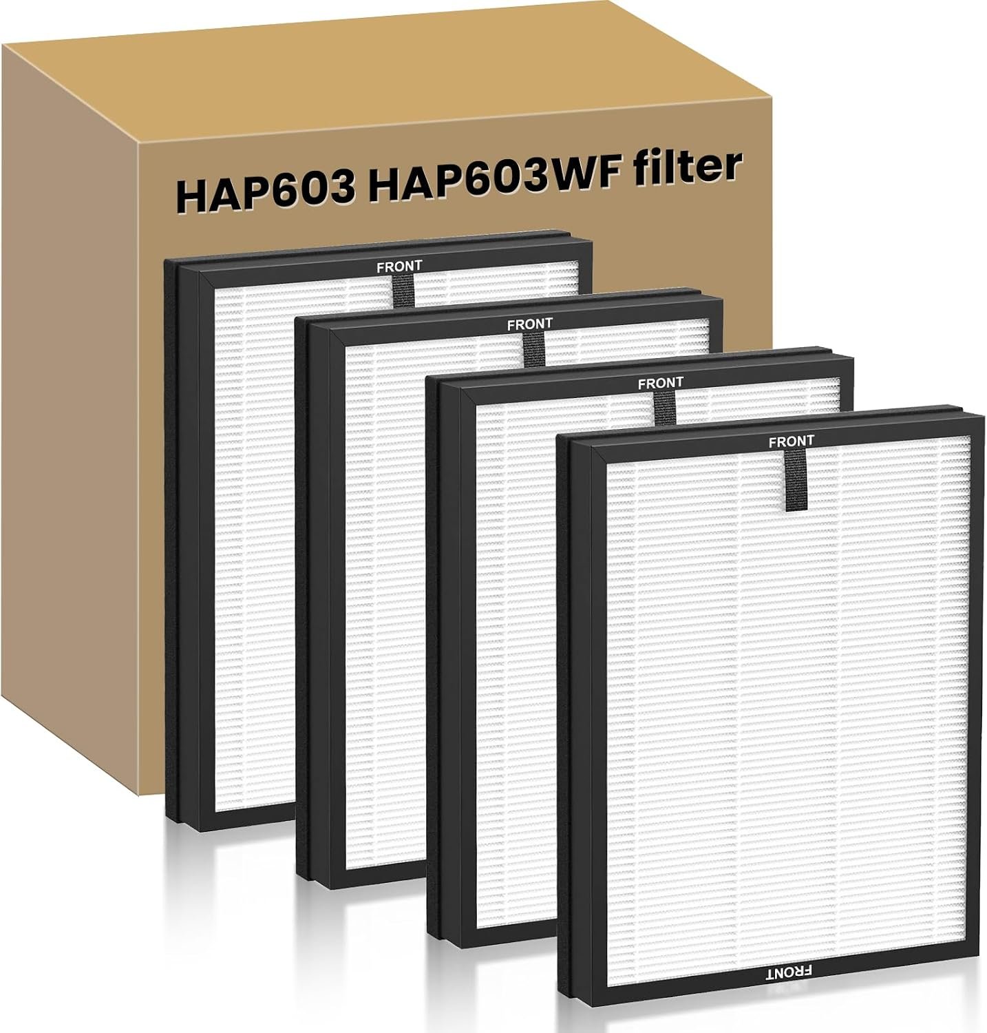 4 Pack HAP603 Replacement Filter for ECOSELF HAP603 / HAP603WF Air Purifier