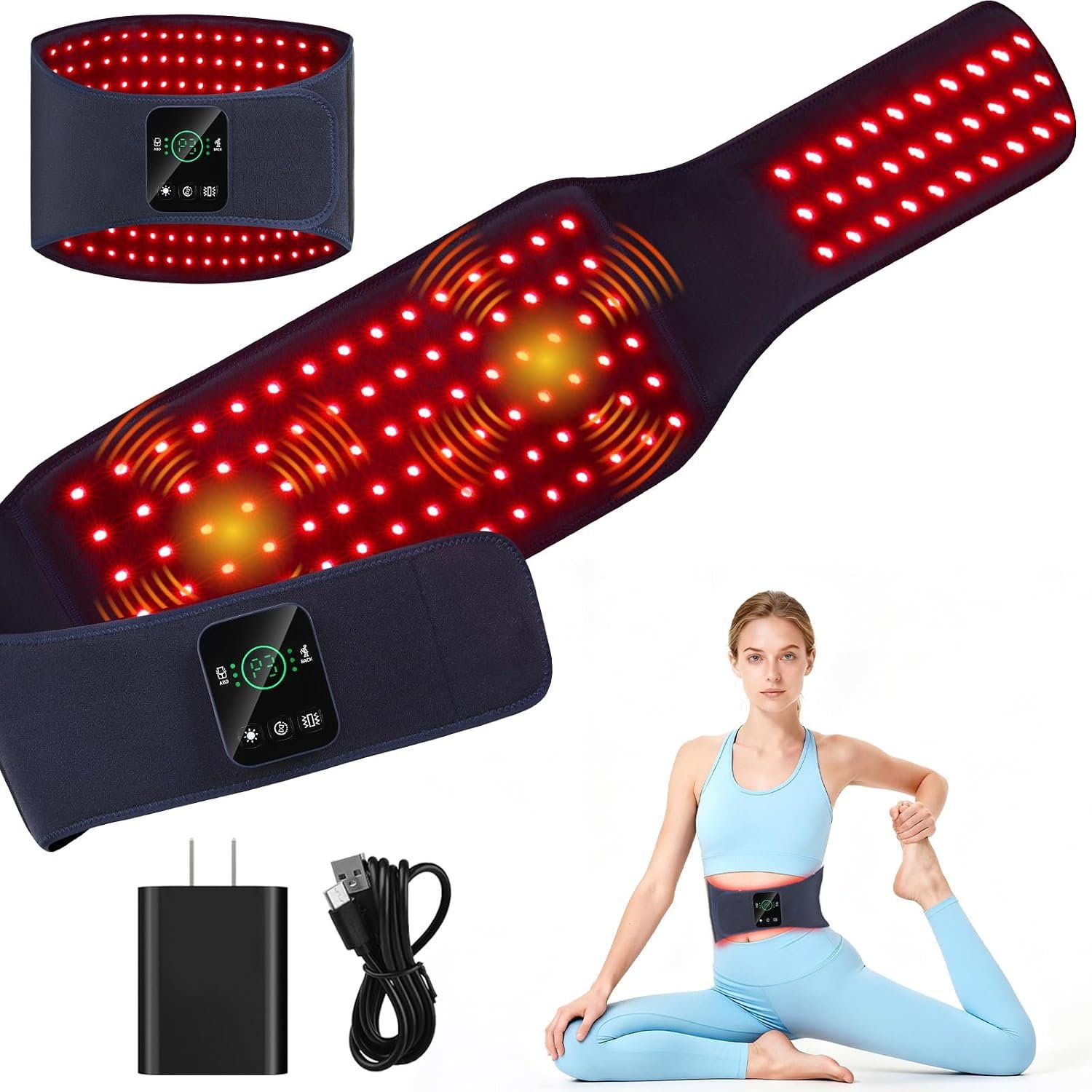 Cordless Red Light Therapy Belt for Back & Abdomen