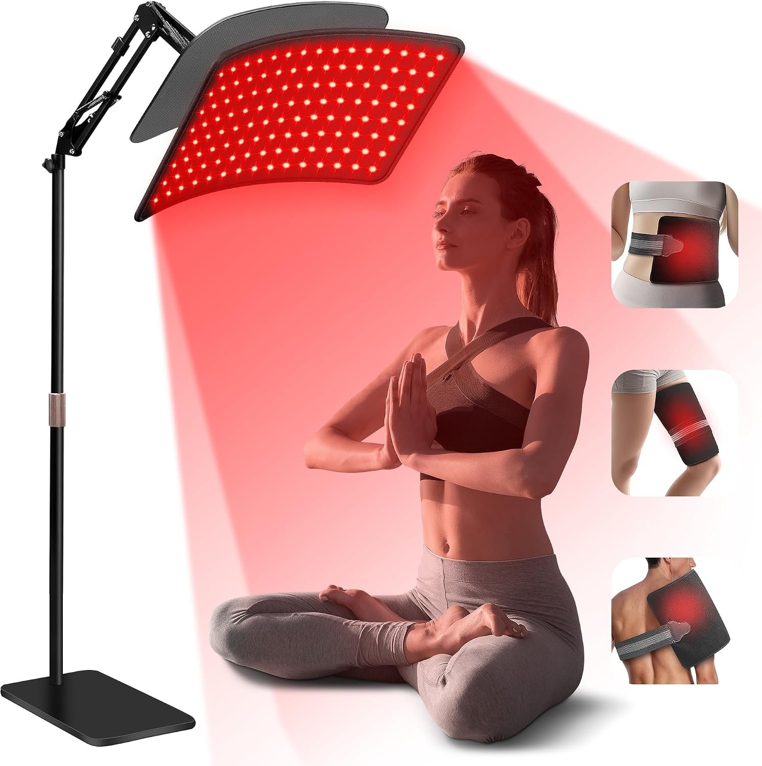 INTEO Red Light Therapy for Face and Body, Infrared Red Light Therapy Lamp