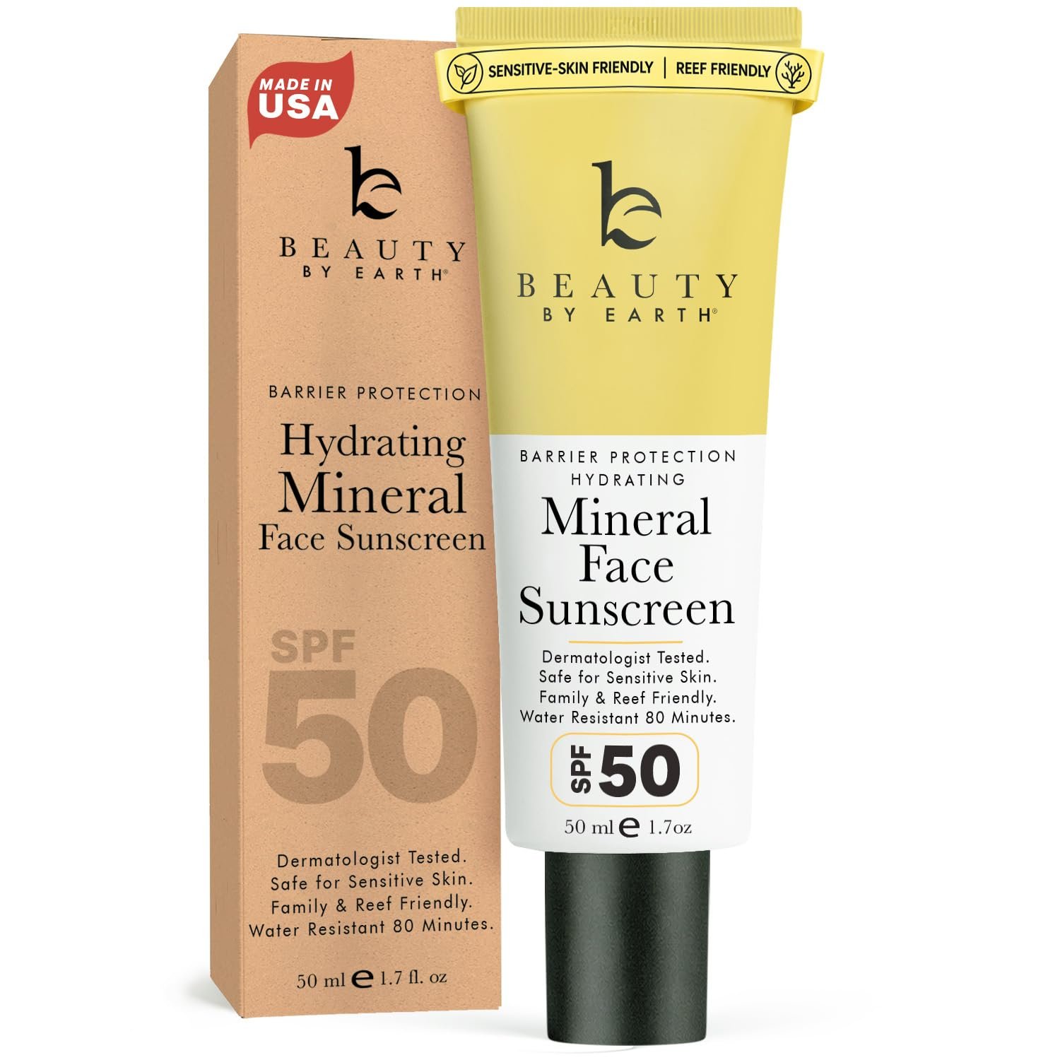 Mineral Face Sunscreen SPF 50 – Non-Nano Zinc Oxide, No Chemical Filters