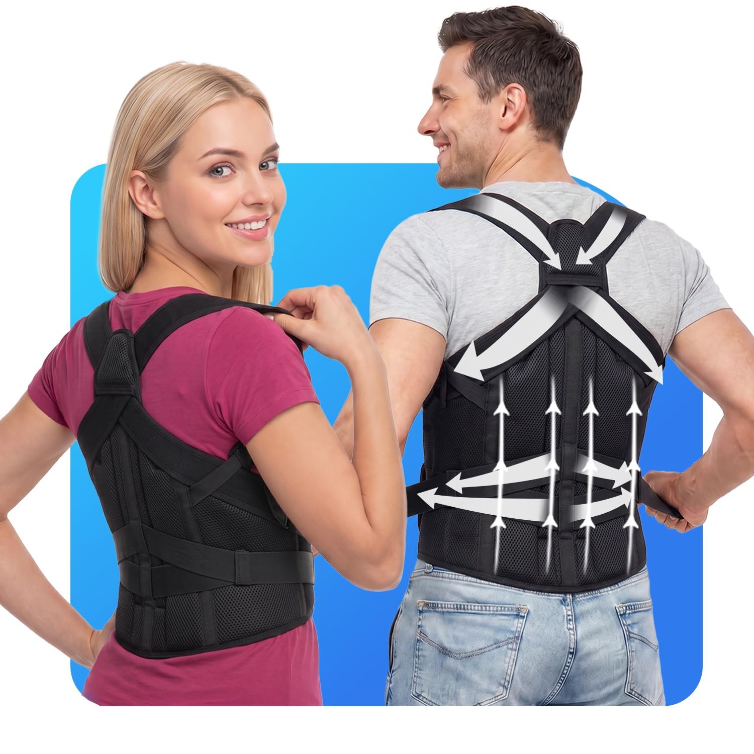 Posture Corrector for Men & Women, Medical-Grade Back Brace
