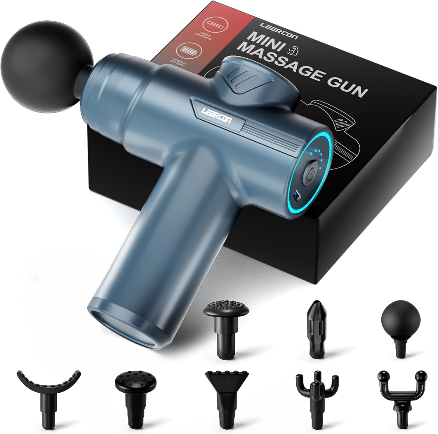 LEERCON Massage Gun Deep Tissue Handheld Muscle Massager for Pain Relief