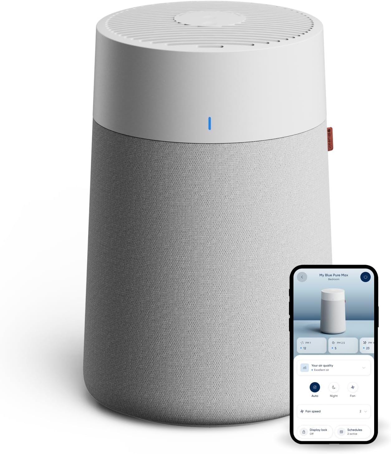BLUEAIR Air Purifiers for Home Bedroom Dorm up to 1,138 Ft², Blue 511i Max