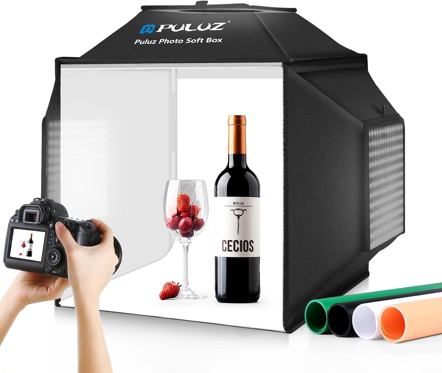 PULUZ Photo Light Box Upgraded 16×16 inch Photo Studio Tent Soft Box