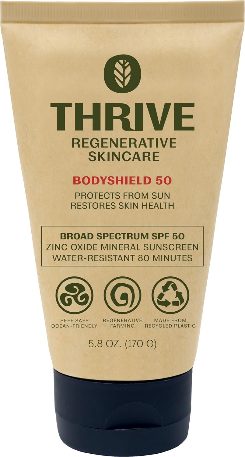 Thrive Natural Care Reef Safe Sunscreen SPF50 – Hawaii 104 Reef Act Compliant – Mineral Sunscreen Non-Nano Zinc Oxide – Vegan, (5.8 Oz (Pack of 1))