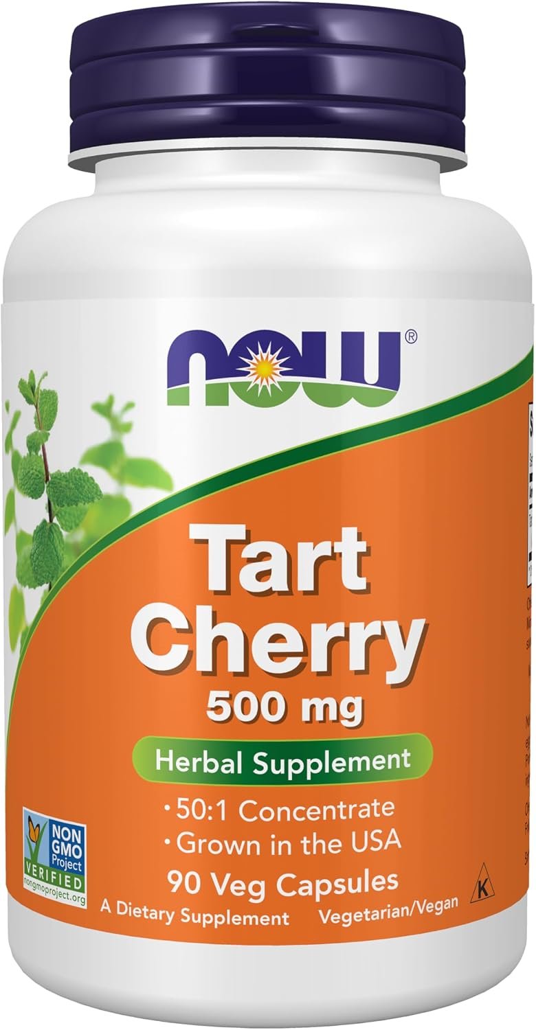 NOW Supplements, Tart Cherry (Prunus cerasus) 500 mg, 90 Veg Caps