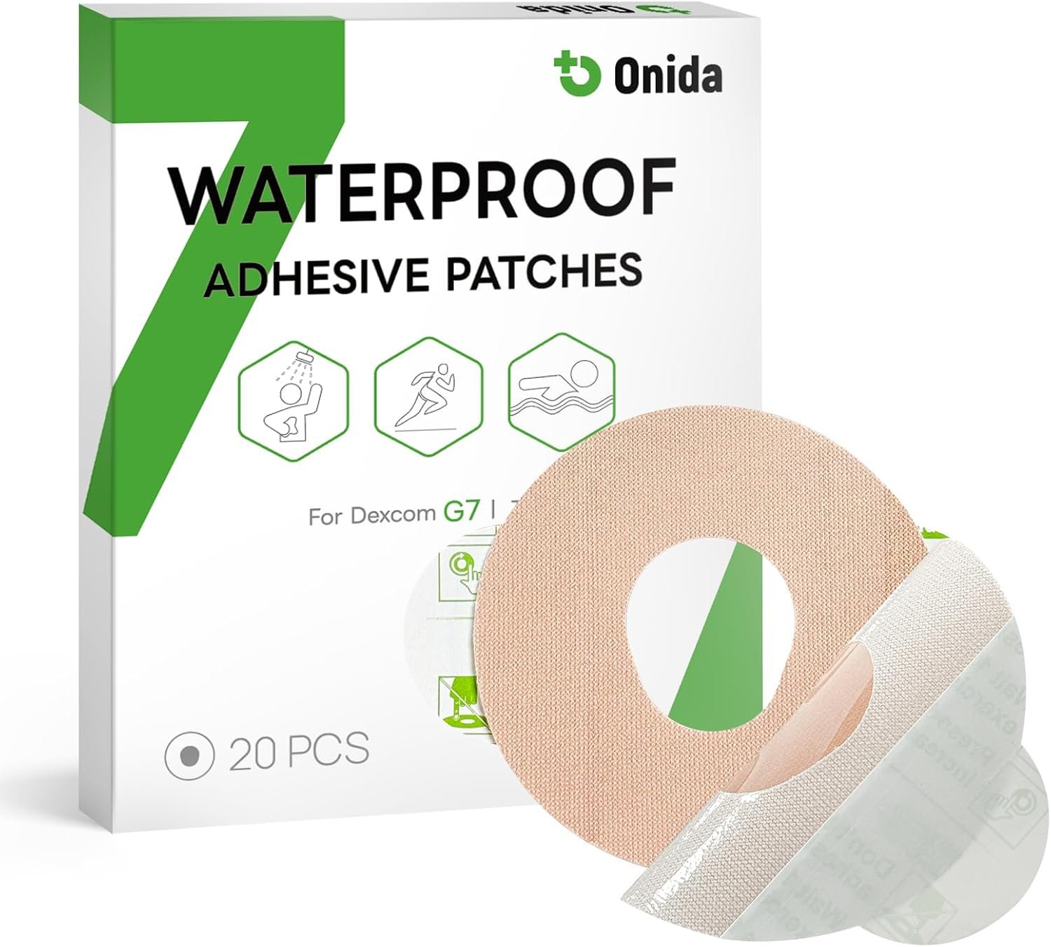 Onida Dexcom G7 Over Patches 20PCS, Waterproof for Stelo CGM
