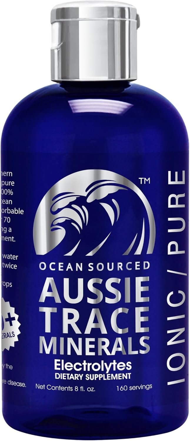 Aussie Trace Minerals – Magnesium Rich, Low Sodium, Complete Electrolyte Drops for Hydration, Energy & Recovery – 8oz / 240ml Liquid Supplement – Vegan, Keto Friendly