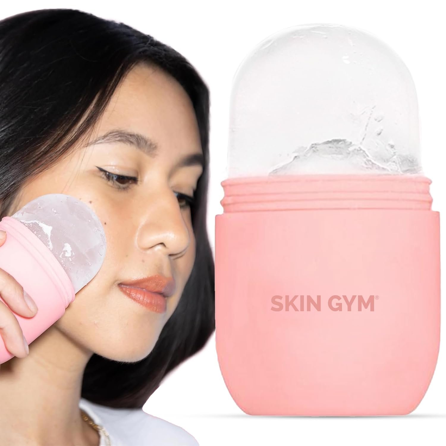SKIN GYM Cryo Ice Roller for Face & Neck for Glowing Complexion – Pink