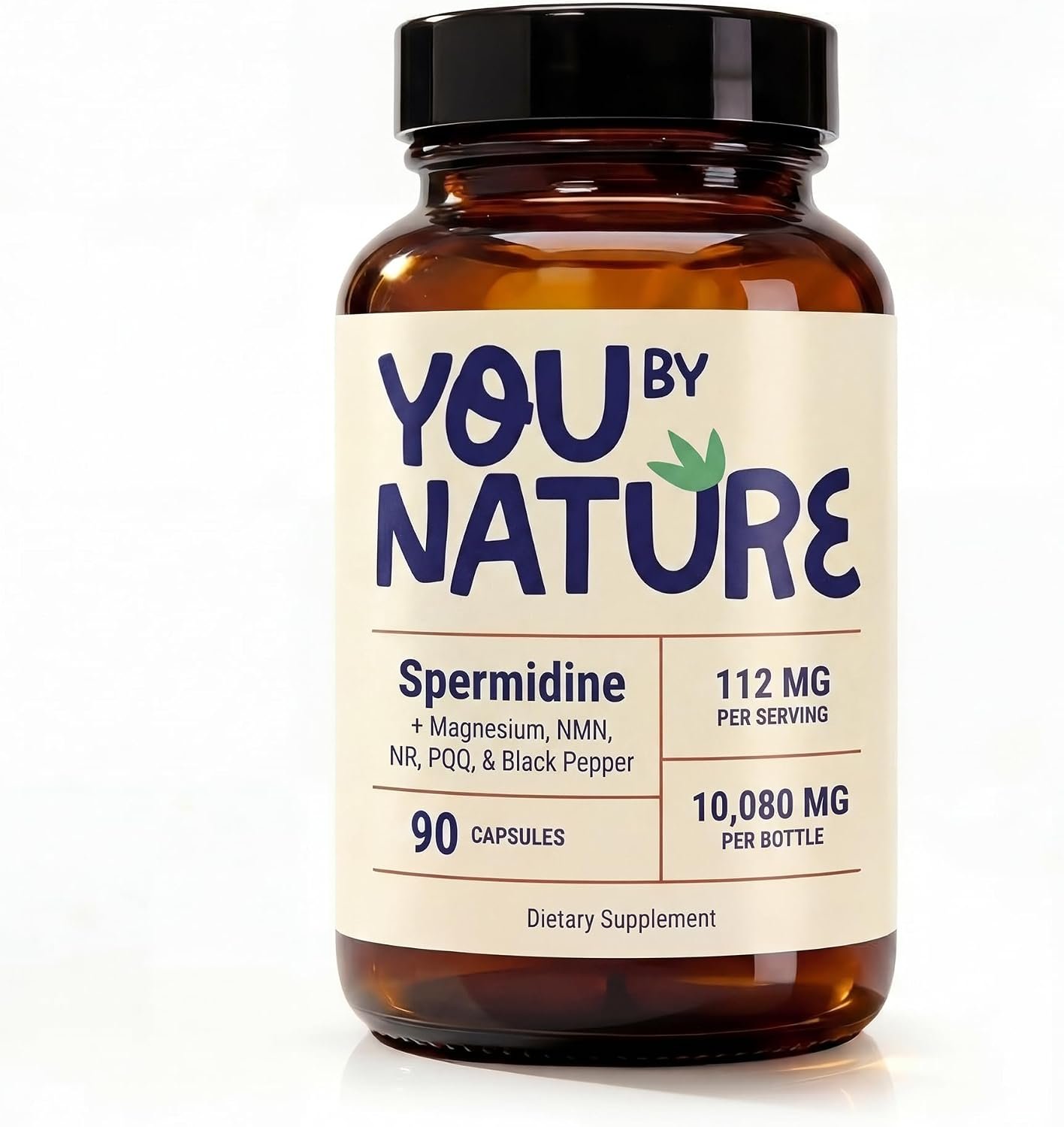 Spermidine 112mg Supplement with NMN, NR, PQQ, Magnesium Bisglycinate & Black Pepper Extract | Vegan Gluten-Free Capsules | 90 Capsules | 90-Day Supply