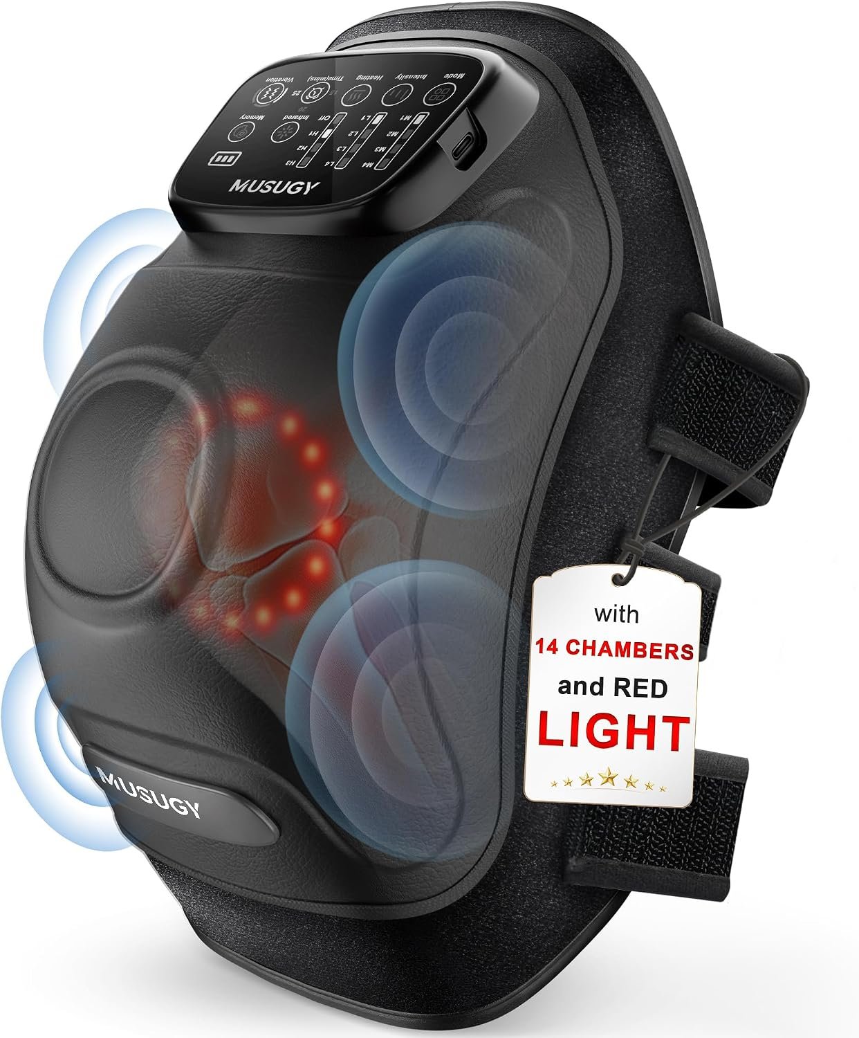 Knee Massager with Heat and Red Light Therapy for Pain Relief