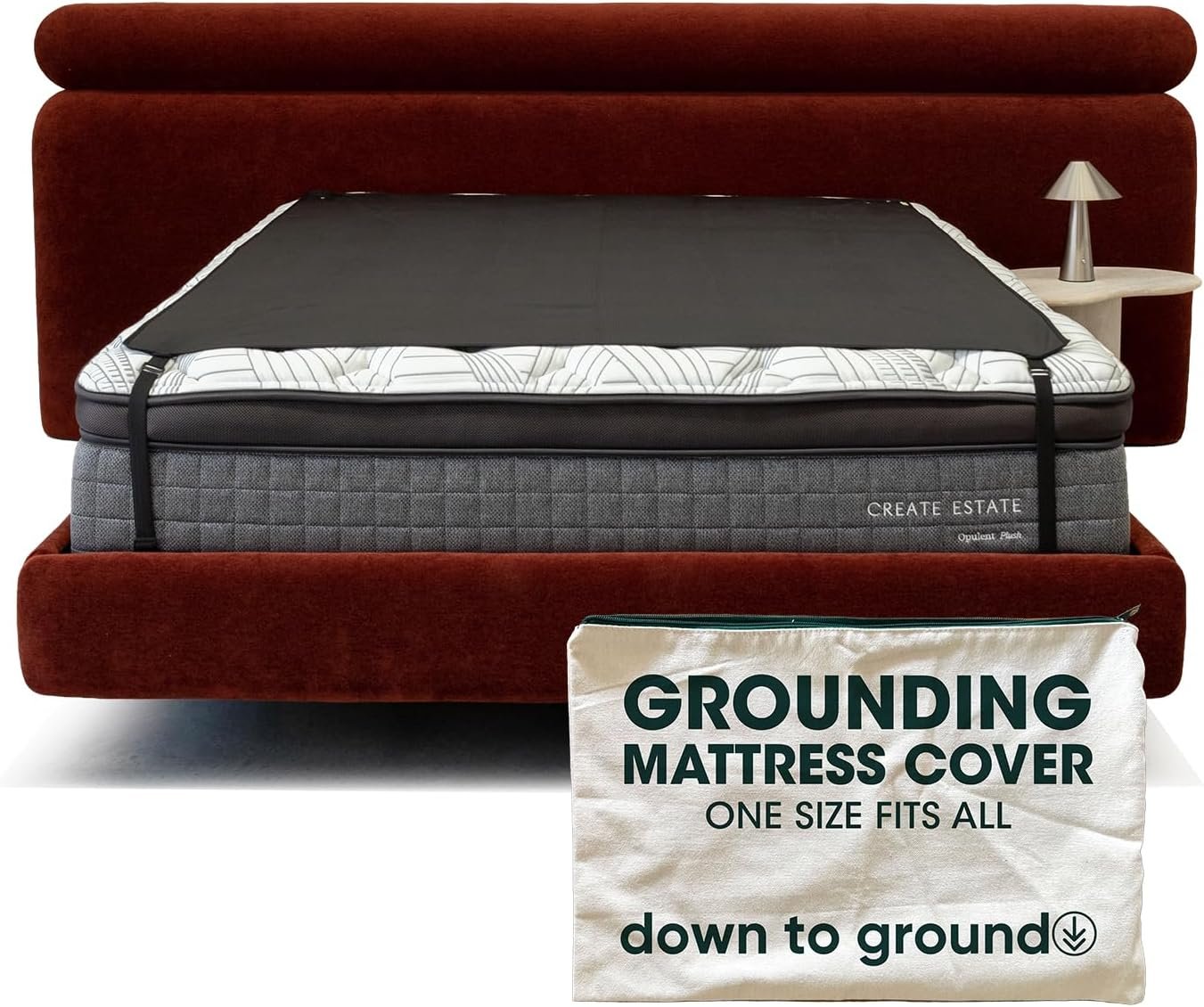 Down To Ground Grounding Mattress Cover, Earthing Mat for Bed with Cord