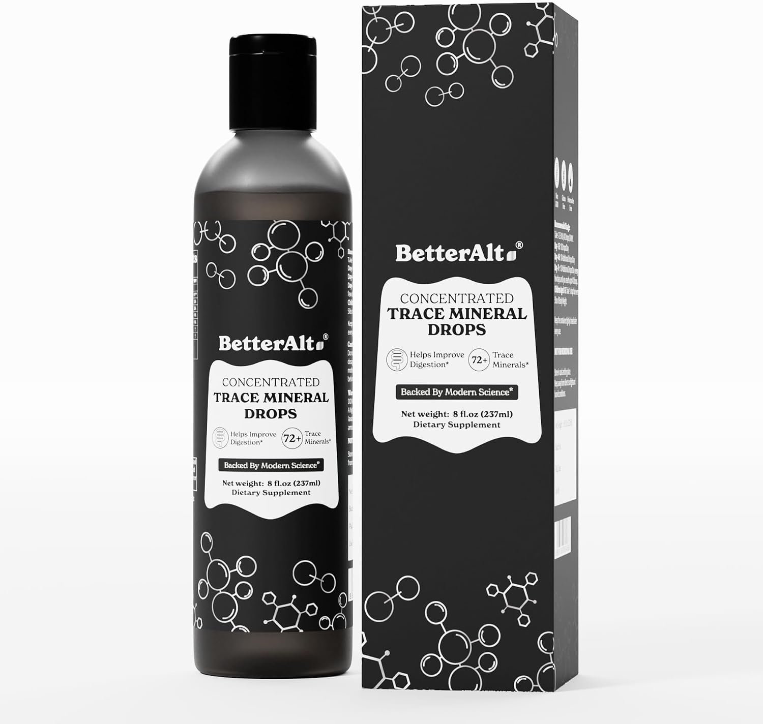Better Alt Concentrated Trace Mineral Drops |Contains 72+ Minerals| Lab-Tested for Purity | Aids Muscle Recovery and Boosts Energy | 2-Month Pack with 96 Servings