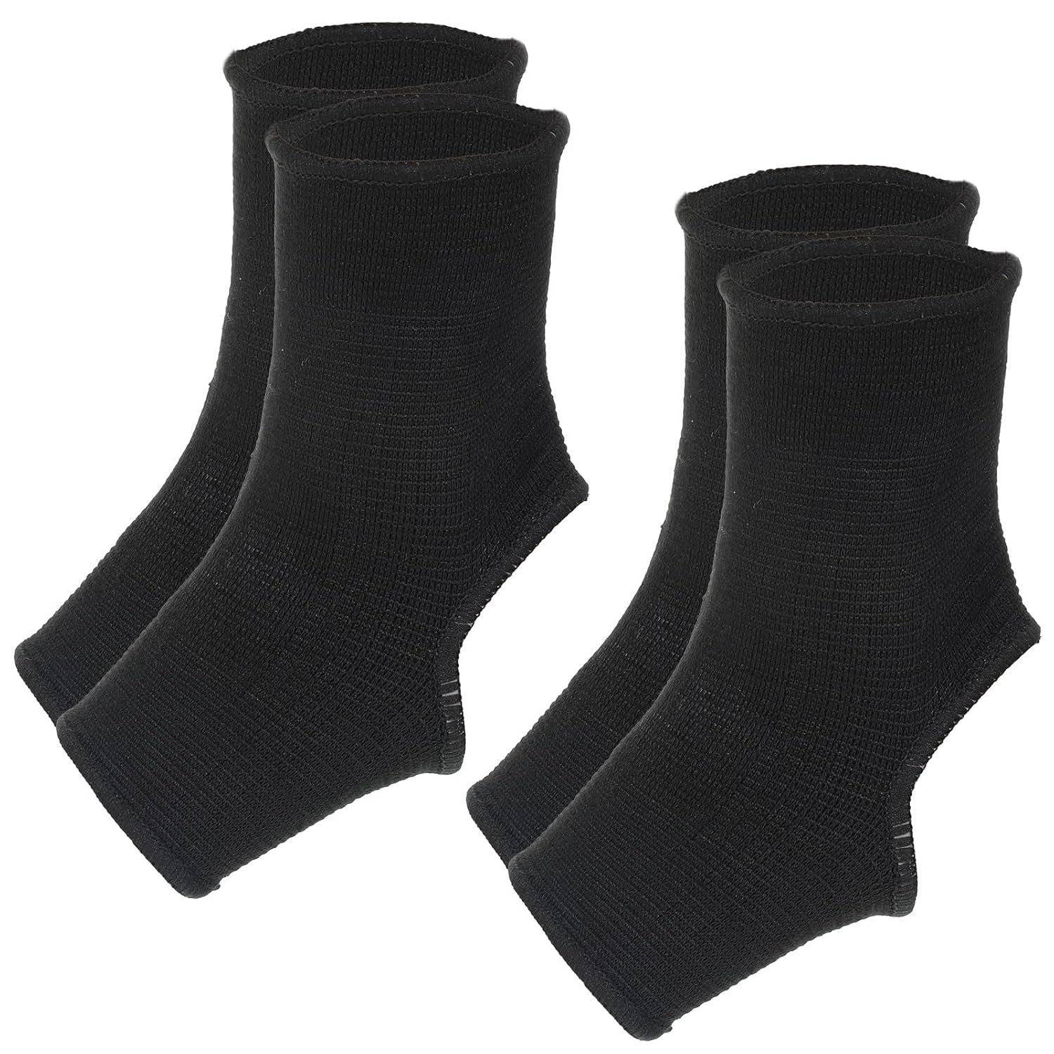 2 Pair Muay Thai Ankle Support Compression Ankle Sleeve Boxing Foot Braces, Breathable Foot Wraps Support for Men Women Kickboxing Martial Arts Gym Running Sports