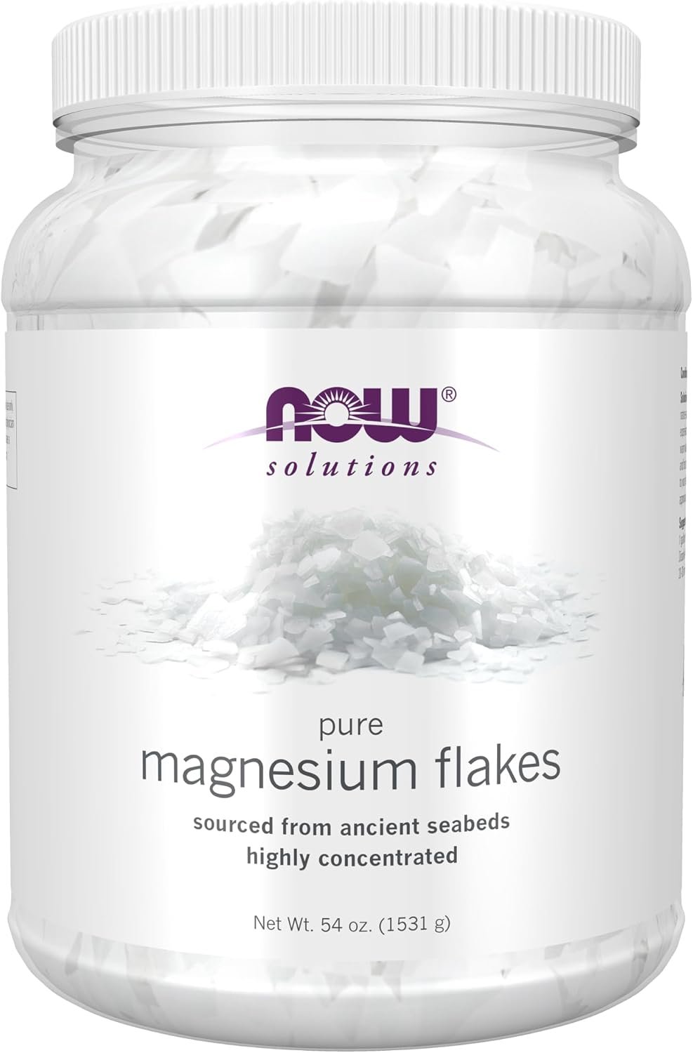NOW Solutions, Magnesium Flakes, from the Ancient Seabed, 54 oz