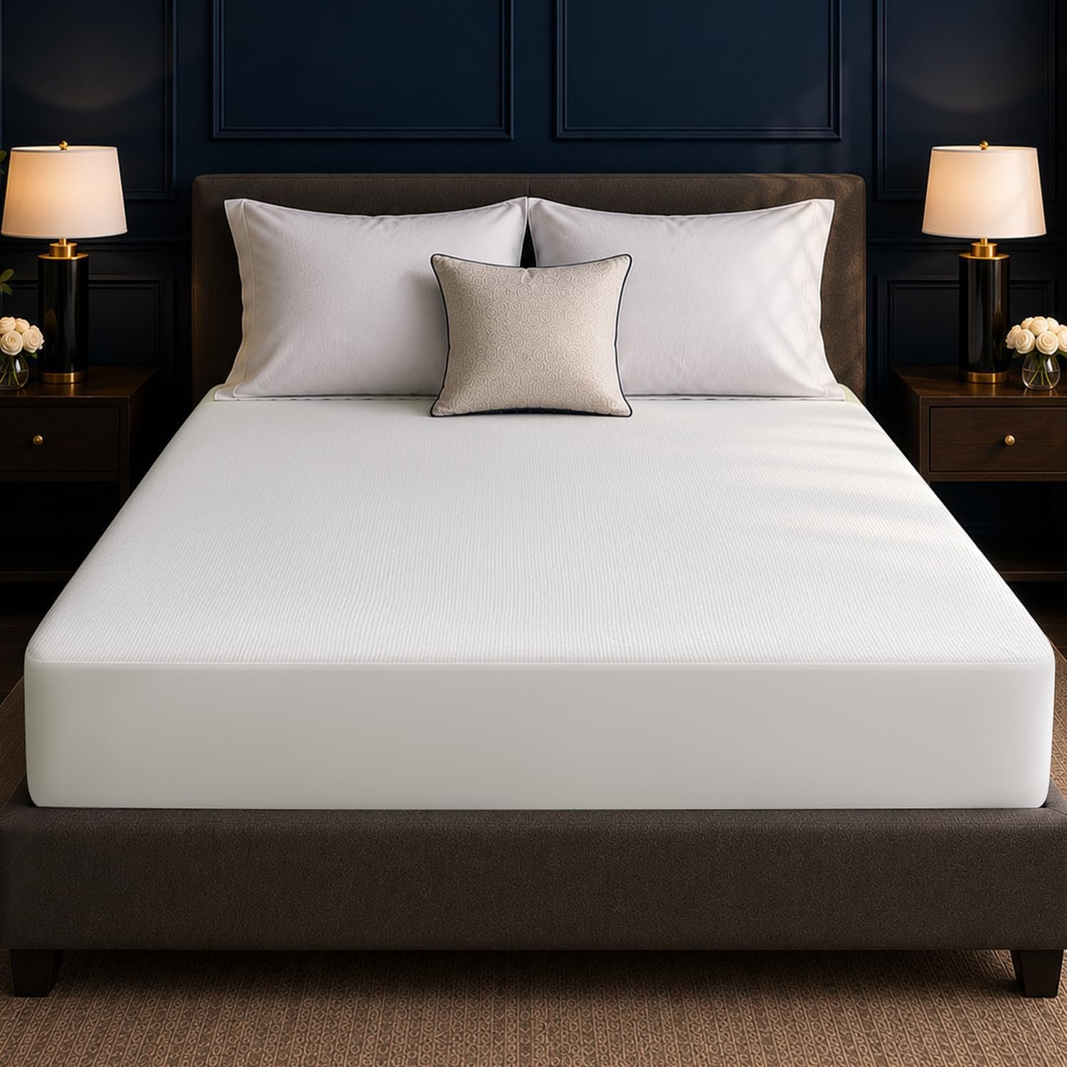 King Mattress Protector Tencel Luxury 100% Waterproof Mattress Cover
