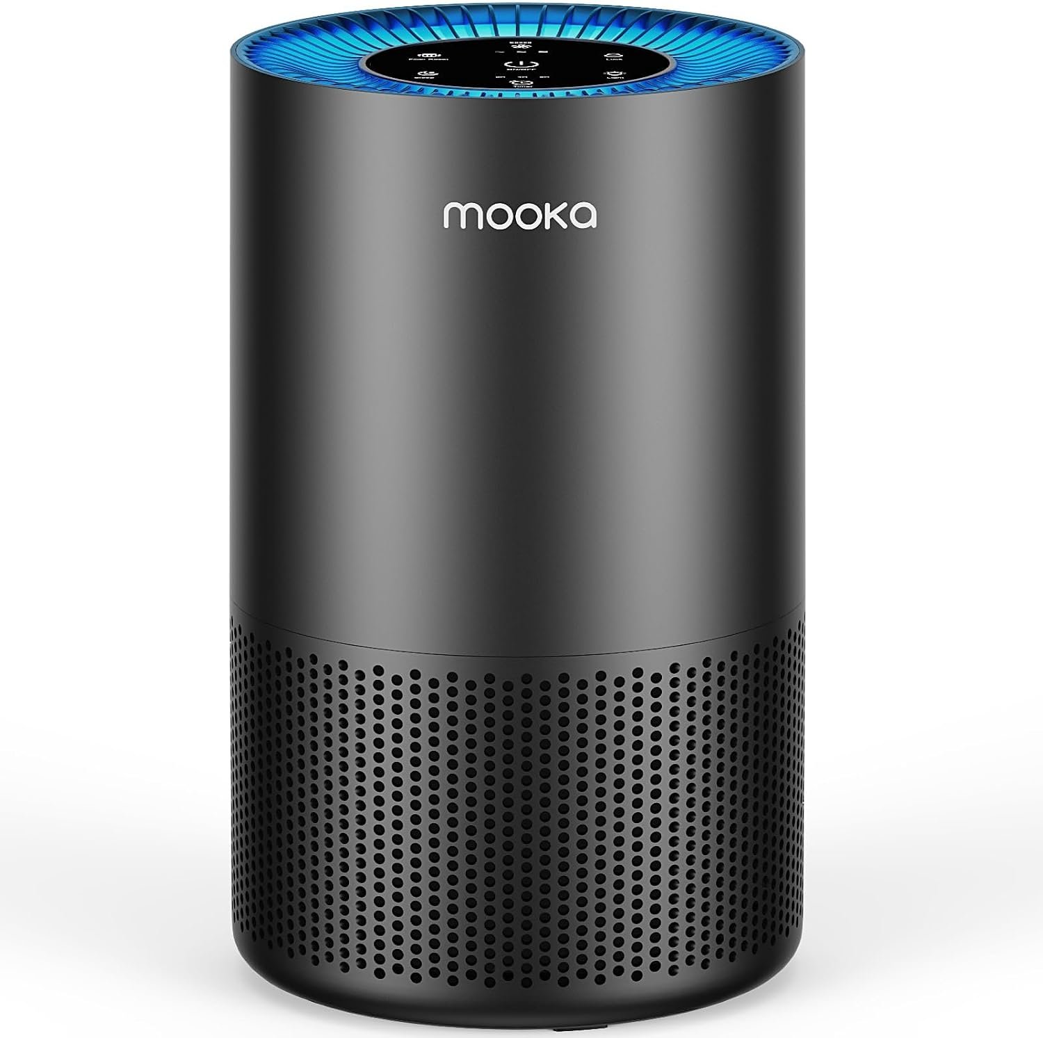 MOOKA H13 HEPA Air Purifier for Home Pet Large Room Up to 1300ft², Black