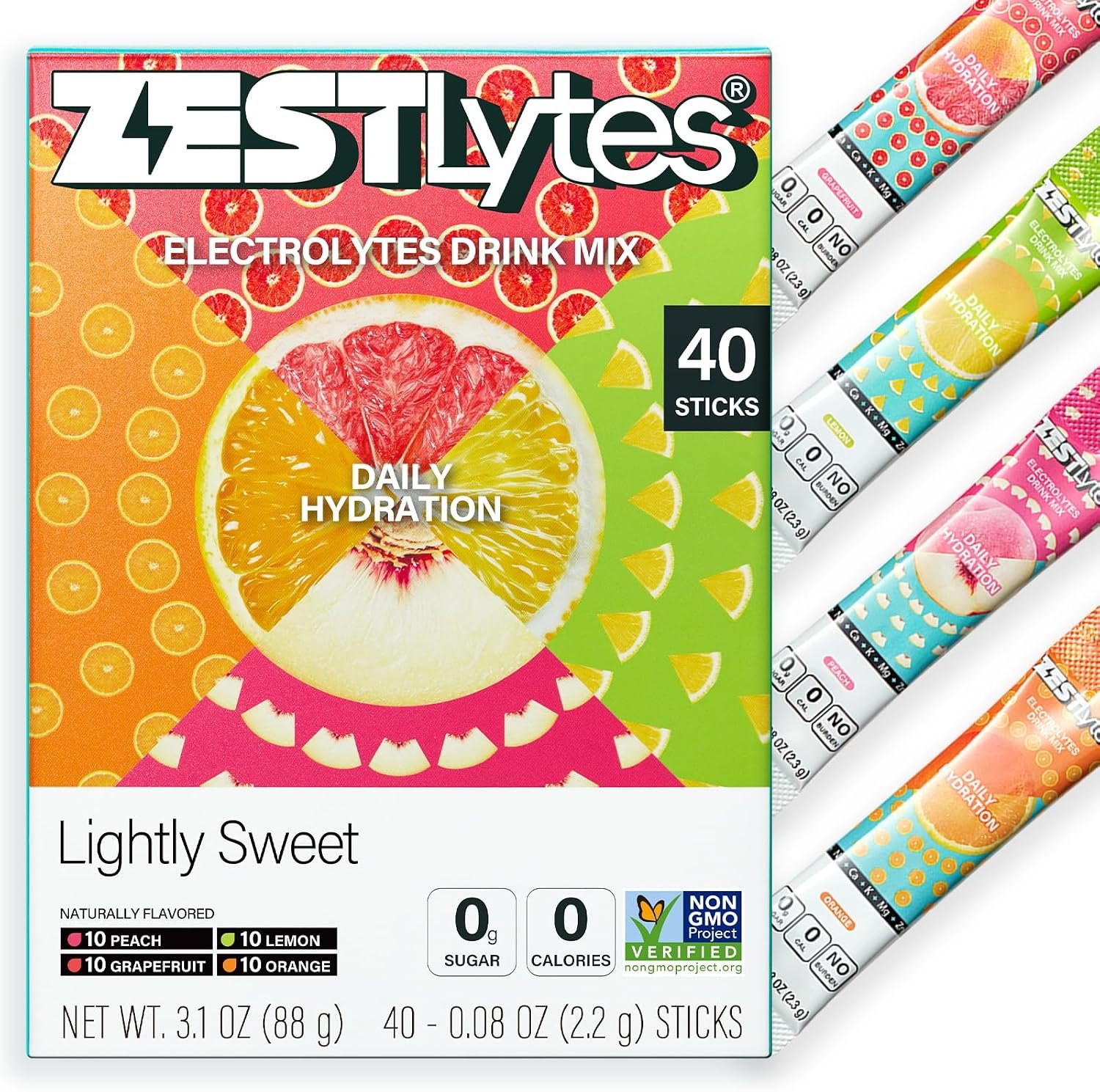 40 Sticks Low Sodium Sugar Free & 0 Calorie Electrolyte Hydration Packets